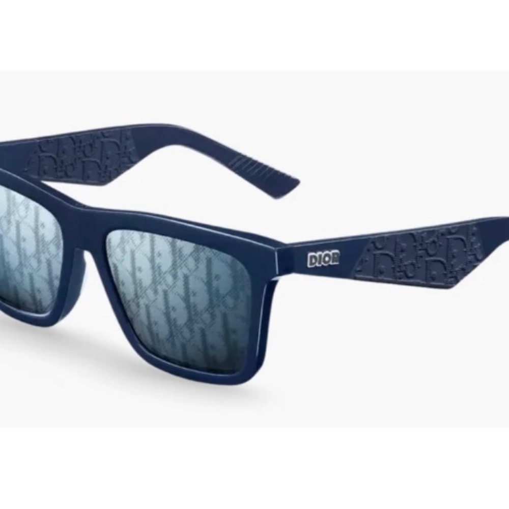 DIOR B27 S11 56mm Rectangular Blue/Mirror Sunglasses